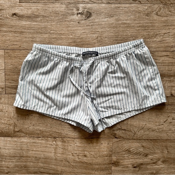 Brandy Melville Blue and White Striped Shorts - Picture 5 of 5
